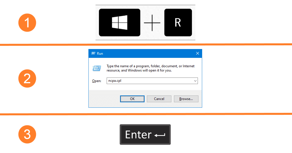 how to check internet connections with run - آموزش تحلیل تکنیکال و ارزهای دیجیتال